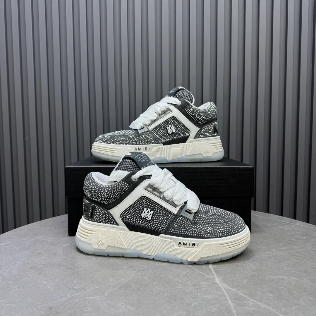 Men's shoes 💰760💰 AMIRI AMIRI fashion brand hot sale 🔥 Available all year round, couples 💑 Official website synchronization Imported fabrics 1⃣️ vs 1⃣️ replica, original factory special original sole, 35-45 (45. non-refundable)